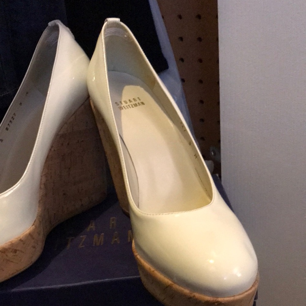 Stuart Weitzman Corkswoon White 9